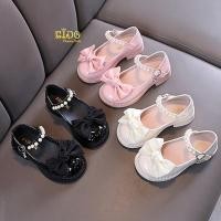 ราคา รองเท้าเด็ก หน้าร้านอยู่รัชดา ลองได้ H185 สีดำ โบว์หน้า คาดมุกล้อม ตรงสายรัดรองเท้า น่ารักมากคะ (42715435016)