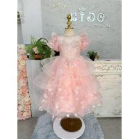 ราคา ชุดราตรีเด็ก หน้าร้านอยู่รัชดา ลองได้ถ่ายรูปเองจากชุดจริง W19239 สีโอรส กระโปรงยาว แขนตุ๊กตา ประดับเพชร อลังการ (42217826172)