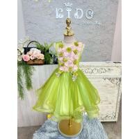 ราคา ชุดราตรีเด็ก หน้าร้านอยู่รัชดา ลองได้ถ่ายรูปเองจากชุดจริง W19170 สีเขียว กระโปรงสั้น แขนสั้น ประดับดอกไม้ สวยน่ารักมา (26237939147)