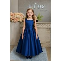 ราคา ชุดราตรีเด็ก ชุดเจ้าหญิง หน้าร้านอยู่รัชดา W19204 สีน้ำเงิน กระโปรงยาว คอเหลี่ยม เรียบหรู (41904804914)