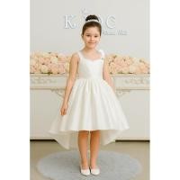 ราคา ชุดราตรีเด็ก ชุดเจ้าหญิง หน้าร้านอยู่รัชดา W19205 สีขาว กระโปรงหน้าสั้นหลังยาว สายเดี่ยว สวยน่ารักมาก (43155167226)