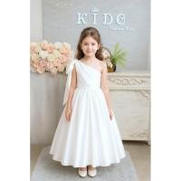 ราคา ชุดราตรีเด็ก ชุดเจ้าหญิง หน้าร้านอยู่รัชดา W19203 สีขาว กระโปรงยาว ไหล่เบี่ยง เรียบหรู (40954825687)