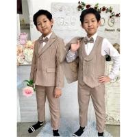 ราคา สูทเด็กผู้ชาย หน้าร้านอยู่รัชดา ลองได้ถ่ายรูปจากชุดจริง S139เซ็ต5ชิ้น สีครีม สูท เสื้อเชิ๊ต กั๊ก หูกระต่าย กางเกงขายาว (25750753130)