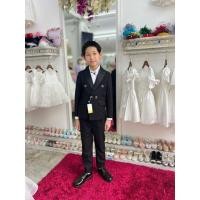 ราคา สูทเด็กผู้ชาย หน้าร้านอยู่รัชดา ลองได้ถ่ายรูปจากชุดจริง S144เซ็ตสูท4ชิ้น สูทสีดำ เสื้อเชิ๊ต หูกระต่าย กางเกงขายาว (17699502104)