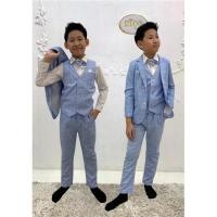 ราคา สูทเด็กผู้ชาย หน้าร้านอยู่รัชดา ลองได้ถ่ายรูปจากชุดจริง S127สีฟ้าเซ็ตเชิ้ตขาวสูท5ชิ้น สูท เชิ้ตขาว กั๊ก กางเกง หูกระต่าย (24851951440)