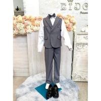 ราคา สูทเด็กผู้ชาย หน้าร้านอยู่รัชดา ลองได้ถ่ายรูปจากชุดจริง S141เซ็ต4ชิ้นสีเทา กางเกงขายาว กั๊ก เสื้อเชิ๊ต หูกระต่าย (28612716485)