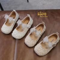 ราคา ssรองเท้าเด็กออกงาน หน้าร้านอยู่รัชดา ลองได้ H056สีชมพู สีเงิน ติดมุกประดับเพชร (14589436720)