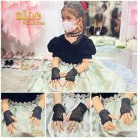 ราคา ถุงมือเด็ก มีหน้าร้านอยู่รัชดา PS19 สีดำ ถุงมือตาข่ายสั้นเปิดนิ้วเท่ๆ (20373620369)