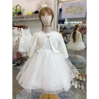 ราคา ชุดราตรีเด็ก หน้าร้านอยู่รัชดา ลองได้ถ่ายรูปเองจากชุดจริง W18908 สีขาว กระโปรงสั้น เสื้อคลุมขาว น่ารักมาก (29000435848)