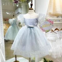 ราคา ชุดราตรีเด็ก หน้าร้านอยู่รัชดา ลองได้ถ่ายรูปจากชุดจริง W18751สีเงิน แขนพอง ประดับดาวประกาย (21884001235)