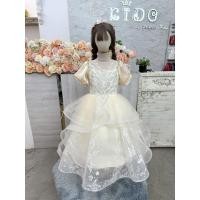 ราคา ชุดราตรีเด็ก หน้าร้านอยู่รัชดา ลองได้ถ่ายรูปจากชุดจริง W19145 สีขาว กระโปรงยาว คอจีน แขนยาว ประดับเพชร สวยหรู (43951581917)