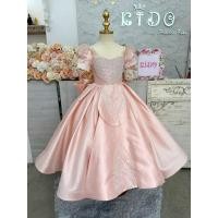 ราคา ชุดราตรีเด็ก หน้าร้านอยู่รัชดา ลองได้ถ่ายรูปเองจากชุดจริง W19189 สีโอรส กระโปรงยาว แขนตุ๊กตา สวยเรียบหรู (43702952137)