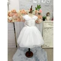 ราคา ชุดราตรีเด็ก หน้าร้านอยู่รัชดา ลองได้ถ่ายรูปจากชุดจริง W19131 สีขาว คอปก กระโปรงสั้น แขนสั้น ติดกระดุมลุคคุณหนู (42401156003)