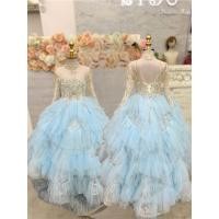 ราคา ชุดราตรีเด็ก หน้าร้านอยู่รัชดา ลองได้ถ่ายรูปเองจากชุดจริง W19113 สีฟ้า กระโปรงยาว แขนยาว ประดับเพชร สวยหรูค่ะ (41351161071)