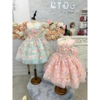 ราคา Sชุดราตรีเด็ก หน้าร้านอยู่รัชดา ลองได้ถ่ายรูปเองจากชุดจริง W19129 สีชมพู มินท์ กระโปรงสั้น แขนสั้น ดอกไม้น่ารักๆติดรอ (41301526230)