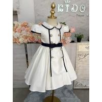 ราคา ชุดราตรีเด็ก หน้าร้านอยู่รัชดา ลองได้ถ่ายรูปจากชุดจริง W19102 สีขาว คอปก กระโปรงสั้น (40351566622)