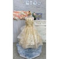 ราคา ชุดราตรีเด็ก ร้านอยู่รัชดา ลองได้ถ่ายรูปจากชุดจริง W19054สีทอง ห้อยคริสตรัลที่แขน (29315536385)