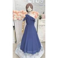 ราคา ชุดราตรีเด็ก หน้าร้านอยู่รัชดา ลองได้ถ่ายรูปจากชุดจริง W18991 สีน้ำเงิน ไหล่เบี่ยงติดระบาย กระโปรงยาว เรียบหรู (28803866889)