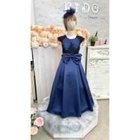 ราคา ชุดราตรีเด็ก หน้าร้านอยู่รัชดา ลองได้ถ่ายรูปจากชุดจริง W18964 สีน้ำเงิน เปิดไหล่แต่งลูกไม้ติดโบว์ เรียบแต่สวยหรูสุดๆ (28553865796)