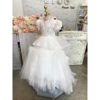 ราคา ชุดราตรีเด็ก หน้าร้านอยู่รัชดา ลองได้ถ่ายรูปเองจากชุดจริง W19083 สีขาว แขนตุ๊กตา กระโปรงหน้ายาวหลังยาว ฟูสวย (28521330861)