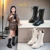 ราคา Cบูทเด็ก หน้าร้านอยู่รัชดา ลองได้ H132 สีดำ ขาว ด้านหน้าร้อยเชือกสูง แบบเท่ๆ (27329528962)