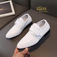 ราคา รองเท้าเด็กผู้ชาย หน้าร้านอยู่รัชดา ลองได้ HM171 สีขาว หนังแก้ว คาดเข็มขัดหน้า (27128968188)