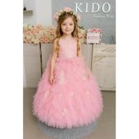 ราคา ชุดราตรีเด็ก หน้าร้านอยู่รัชดา ลองได้ถ่ายรูปเองจากชุดจริง W19184 สีชมพู กระโปรงยาว แขนสั้น งานฟู อลังการมากๆค่ะ (26837129573)