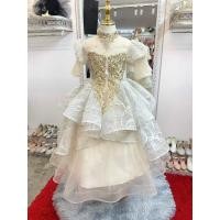 ราคา ชุดราตรีเด็ก หน้าร้านอยู่รัชดา ลองได้ถ่ายรูปจากชุดจริง W18617สีทอง แขนจั้ม กระโปรงยาวฟูชั้นๆ สุดหรู (25503127065)