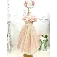 ราคา ชุดราตรีเด็ก หน้าร้านอยู่รัชดา ลองได้ถ่ายรูปจากชุดจริง W18594 สีโอรส เปิดไหล่ กระโปรงยาว แขนสั้น (23443931452)