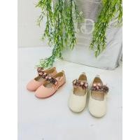 ราคา sรองเท้าเด็กออกงาน หน้าร้านอยู่รัชดา ลองได้ H116 สีชมพู สีครีม แต่งดอกไม้หลากสีที่สาย (22479748228)