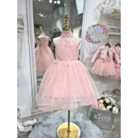 ราคา ชุดราตรีเด็ก หน้าร้านอยู่รัชดา ลองได้ถ่ายรูปจากชุดจริง W18615สีชมพู แขนสั้น หน้าสั้นหลังยาว (19389982334)