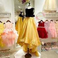 ราคา ชุดราตรีเด็ก หน้าร้านอยู่รัชดา ลองได้ถ่ายรูปจากชุดจริง W18353 สีดำ กระโปรงสีทอง หรูหราสวยมาก กระโปรงหน้ายาวหลังยาว (18738949472)