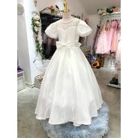 ราคา ชุดราตรีเด็ก หน้าร้านอยู่รัชดา ลองได้ถ่ายรูปจากชุดจริง W18765สีขาวแขนตุ๊กตา คอเสื้อประดับด้วยมุก กระโปรงยาวเรียบหรู (18185489085)