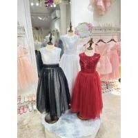 ราคา sชุดราตรีเด็ก หน้าร้านอยู่รัชดา ลองได้ถ่ายรูปจากชุดจริง W18472สีเทา สีดำ สีแดง กระโปรงยาว เรียบหรู (17992863470)