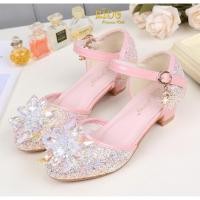 ราคา รองเท้าเด็กออกงาน หน้าร้านอยู่รัชดา ลองได้ H039สีชมพู ติดดอกไม้แก้ว ทรงเปิดข้าง เพชรระยิบระยับ สวยเจ้าหญิงมาก (14364530110)