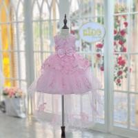 ราคา ชุดราตรีเด็ก หน้าร้านอยู่รัชดา ลองได้ถ่ายรูปจากชุดจริง E041สีชมพู ตกแต่งด้วยดอกไม้ทั้งตัว กระโปรงหน้าสั้นหลังยาว ชุดเ (6997796178)