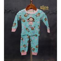 ราคา ชุดนอนเด็ก มีหน้าร้าน ตรงปก พร้อมส่ง ZK09 ลายน้องลิง เสื้อแขนยาวสีฟ้า พร้อมกางเกงขาวยาว (6652536436)