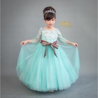 ราคา ชุดเจ้าหญิง หน้าร้านอยู่รัชดา ลองได้ถ่ายรูปเองจากชุดจริง W17016 สีเขียวมิ้นท์ ทรงเปิดไหล่ ติดดอกไม้สีชมพูช่วงอก ทรงเป (5535532670)