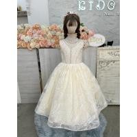 ราคา ชุดราตรีเด็ก หน้าร้านอยู่รัชดา ลองได้ถ่ายรูปจากชุดจริง W19149 สีครีม กระโปรงยาว คอวี แขนสั้น ประดับเพชร สวยหรู (42251907264)