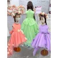 ราคา sชุดราตรีเด็ก หน้าร้านอยู่รัชดา ลองได้ถ่ายรูปเองจากชุดจริง W19125 สีส้ม เขียว ม่วง กระโปรงหน้าสั้นหลังยาว คอชิดฟู ติด (42002734139)