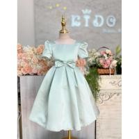 ราคา ชุดราตรีเด็ก หน้าร้านอยู่รัชดา ลองได้ถ่ายรูปเองจากชุดจริง W19196 สีเขียว กระโปรงสั้น แขนตุ๊กตา เอวประดับเพชร (41804585628)