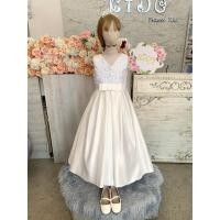 ราคา ชุดราตรีเด็ก ร้านอยู่รัชดา ลองได้ถ่ายรูปจากชุดจริง W19080 สีขาว กระโปรงยาว เกร็ดวิ้ง (27270018890)