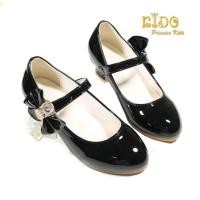 ราคา รองเท้าเด็ก หน้าร้านอยู่รัชดา ลองได้ H131 สีดำ สายรัดติดโบว์ (26868575633)