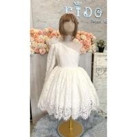 ราคา ชุดราตรีเด็ก หน้าร้านอยู่รัชดา ลองได้ถ่ายรูปจากชุดจริง W18961 สีขาว ชุดไหล่เบี่ยง กระโปรงยาว ประดับลูกไม้ สวยเก๋ (26503404795)