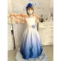 ราคา ชุดราตรีเด็ก หน้าร้านอยู่รัชดา ลองได้ถ่ายรูปเองจากชุดจริง W18989 สีฟ้า กระโปรงยาว ทูโทน เรียบหรู (25732784018)