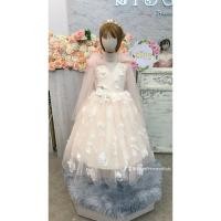 ราคา ชุดราตรีเด็ก หน้าร้านอยู่รัชดา ลองได้ถ่ายรูปจากชุดจริง W19095 สีชมพู กระโปรงยาว ไหล่สไบยาว สวยหรู (25389685741)