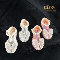 ราคา ssรองเท้าเด็ก หน้าร้านอยู่รัชดา ลองได้ H022 สีเงิน สีชมพู ติดผีเสื้อประดับเพชร ประดับด้วยมุกตรงสายรัดรองเท้า เจ้าหญิง (19854829710)