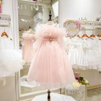 ราคา ชุดเจ้าหญิง หน้าร้านอยู่รัชดา ลองได้ถ่ายรูปจากชุดจริง W18381 สีโอรส เปิดไหล่ระบายคลุมแขน กระโปรงยาว (18048674972)