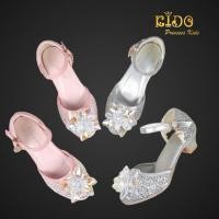 ราคา sรองเท้าเด็กออกงาน หน้าร้านอยู่รัชดา ลองได้ H039สีชมพู สีเงินติดดอกไม้แก้ว ทรงเปิดข้าง เพชรระยิบระยับ สวยเจ้าหญิงมาก (17837085268)