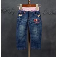 ราคา กางเกงยีนส์เด็ก มีหน้าร้าน ตรงปก พร้อมส่ง L116 สีน้ำเงิน เอวยืดกระเป๋าแต่งลูกไม้น่ารัก ด้านหลังปักรูปminnie mouse (9813183478)